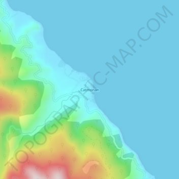 Catmonan topographic map, elevation, terrain