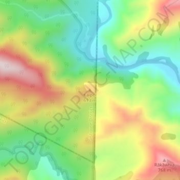 Kaipoi topographic map, elevation, terrain