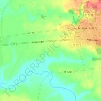 Rävatofta topographic map, elevation, terrain