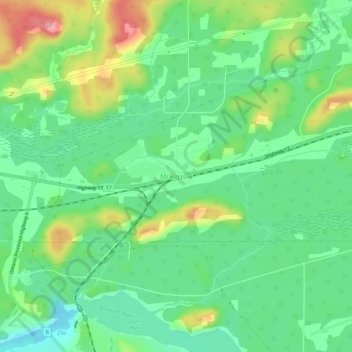 McKerrow topographic map, elevation, terrain