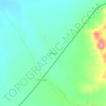 Mbaju topographic map, elevation, terrain