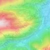 Pla d'Adet topographic map, elevation, terrain