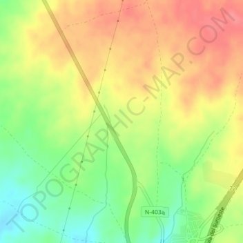 Las Pollas topographic map, elevation, terrain