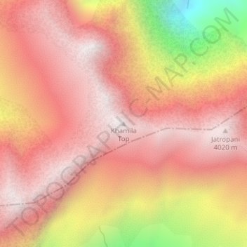 Khamila Top topographic map, elevation, terrain