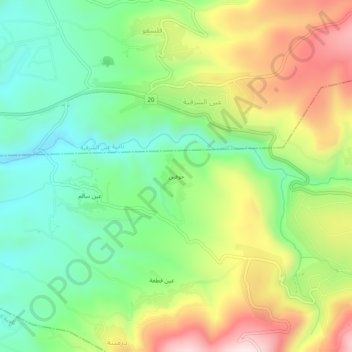 Jofin topographic map, elevation, terrain