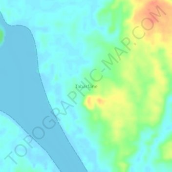Tabarfane topographic map, elevation, terrain