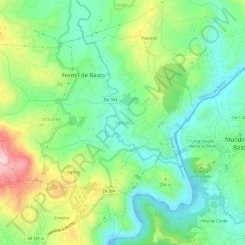 Veade topographic map, elevation, terrain