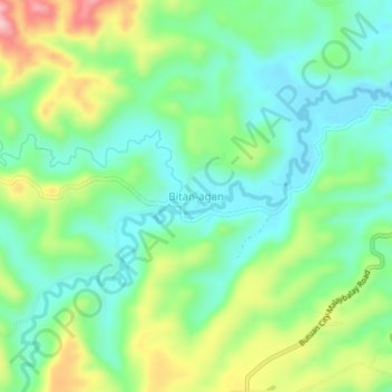 Bitan-agan topographic map, elevation, terrain