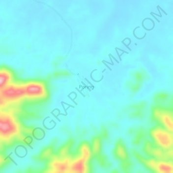 Poring topographic map, elevation, terrain