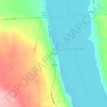 Elmwood topographic map, elevation, terrain