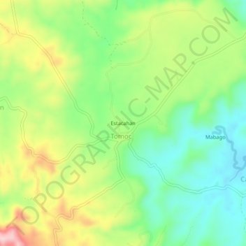 Estacahan topographic map, elevation, terrain