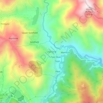 Libo-Ong topographic map, elevation, terrain