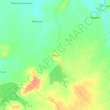 Bagsi topographic map, elevation, terrain
