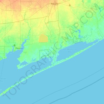 Baxter Island topographic map, elevation, terrain