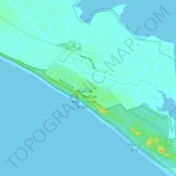 Sandy Point topographic map, elevation, terrain