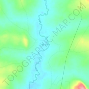 Odo Oba topographic map, elevation, terrain