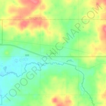 Chase topographic map, elevation, terrain