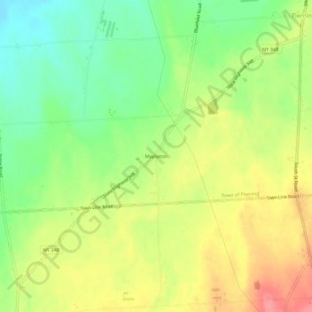 Mapleton topographic map, elevation, terrain