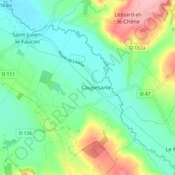 Cour du Manoir topographic map, elevation, terrain