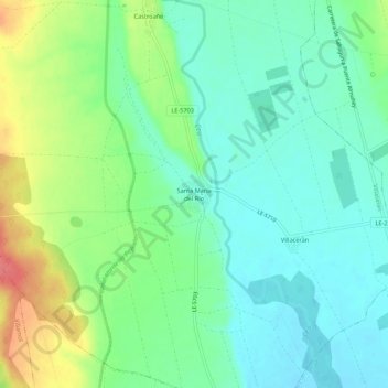 Santa María del Río topographic map, elevation, terrain