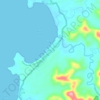 Essang topographic map, elevation, terrain