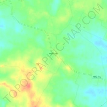 Oak Flats topographic map, elevation, terrain