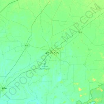 Rahim Yar Khan topographic map, elevation, terrain