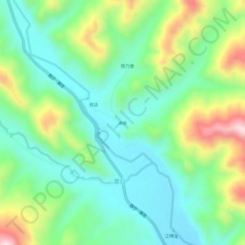 Chongqing topographic map, elevation, terrain