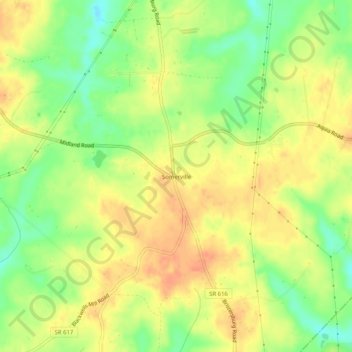 Somerville topographic map, elevation, terrain