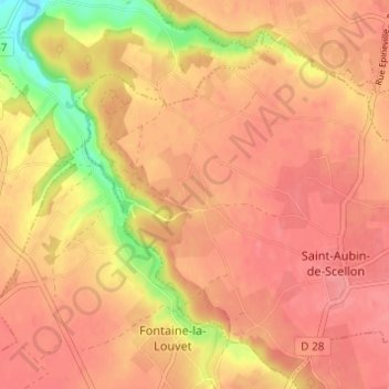 La Boffetière topographic map, elevation, terrain