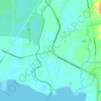 Hijo topographic map, elevation, terrain