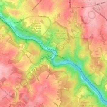 Ilchester topographic map, elevation, terrain