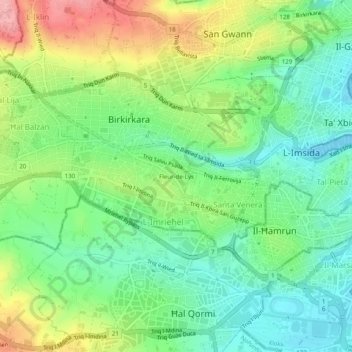 Fleur-de-Lys topographic map, elevation, terrain