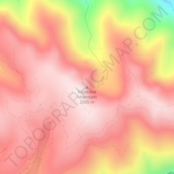 Keystone Mountain topographic map, elevation, terrain