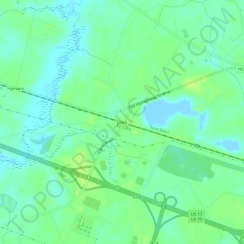 Clark topographic map, elevation, terrain