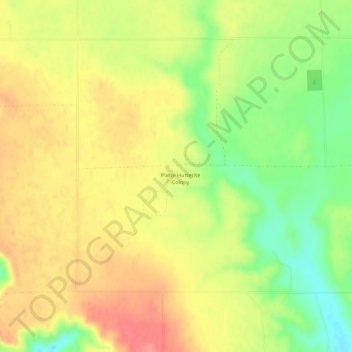 Platte Colony topographic map, elevation, terrain