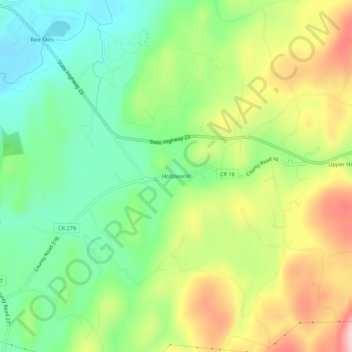 Hollowville topographic map, elevation, terrain