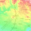 Jampang Kulon topographic map, elevation, terrain