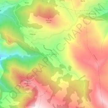 Cicera topographic map, elevation, terrain