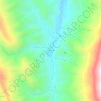 Gallatë topographic map, elevation, terrain