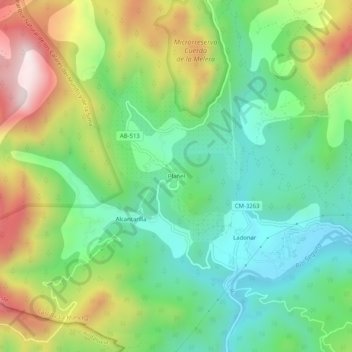 Plañel topographic map, elevation, terrain