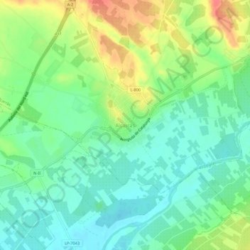 Alcarràs topographic map, elevation, terrain