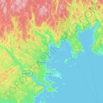 Oak Island topographic map, elevation, terrain