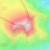 Kazbegi topographic map, elevation, terrain