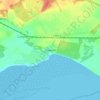 Powfoot topographic map, elevation, terrain