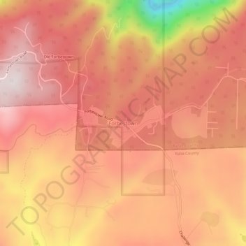 Forbestown topographic map, elevation, terrain