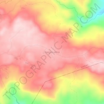 Nagsinamo topographic map, elevation, terrain