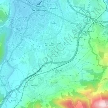 Tanos topographic map, elevation, terrain