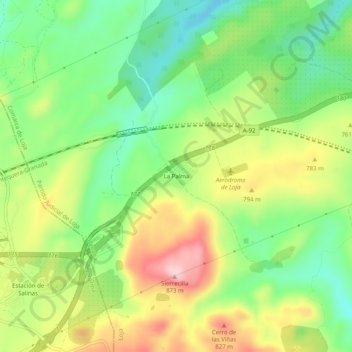 La Palma topographic map, elevation, terrain
