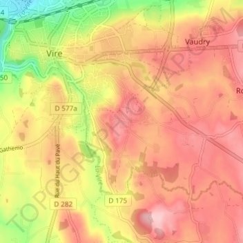 Les Hauts Vents topographic map, elevation, terrain